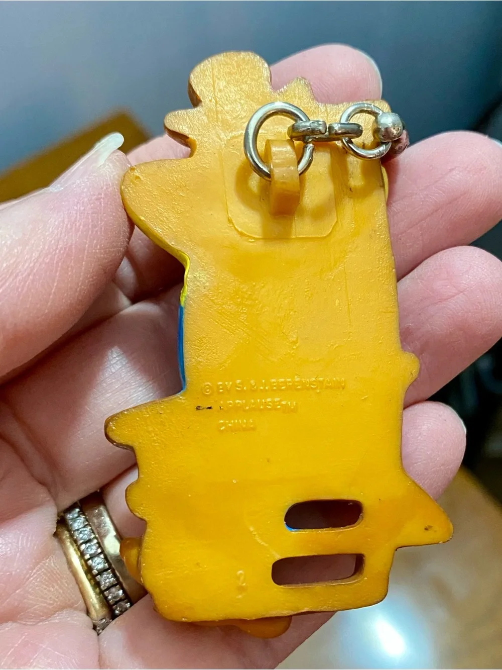 Vintage 80s Berenstain Bears Keychain Lot of 4 Papa Mama Brother Sister PVC Clip